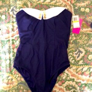 Betsey Johnson Navy One piece SizeM  NWT